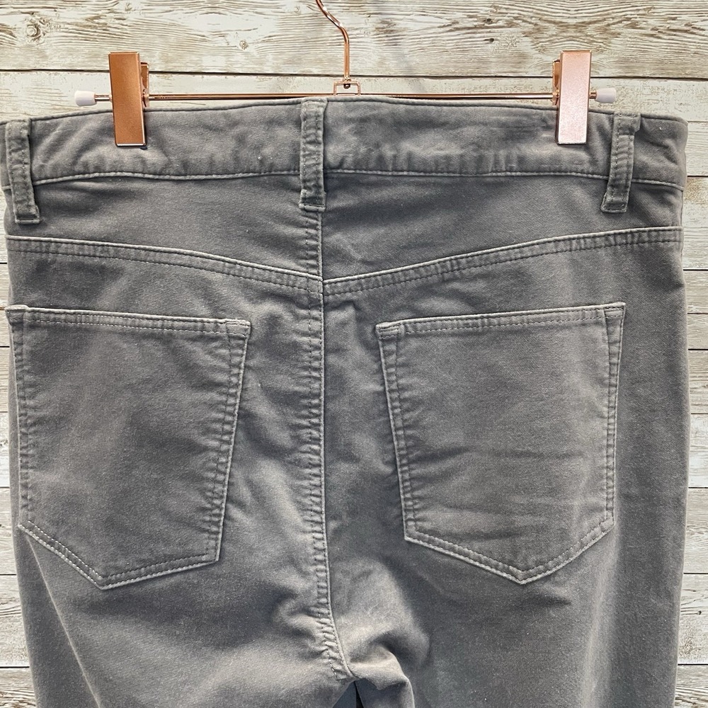 Talbots Womens 6 Pants Velvet‎ Velour Gray High-Waist Straight Leg - Picture 9 of 10